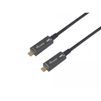 Equip USB-C naar C actieve optische kabel, 10m, 4K/60Hz, video+data+PD