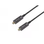 Equip USB-C naar C actieve optische kabel, 10m, 4K/60Hz, video+data+PD