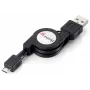 Equip USB 2.0 Type-A naar Micro-B oprolbaar kabel, 1,0 m, zwart