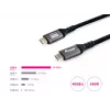 Equip USB 4 Gen 3 C naar C kabel, M/M, 2,0 m, PD3.1 240 W, 8K/60 Hz, 40 Gbit/s, zwart