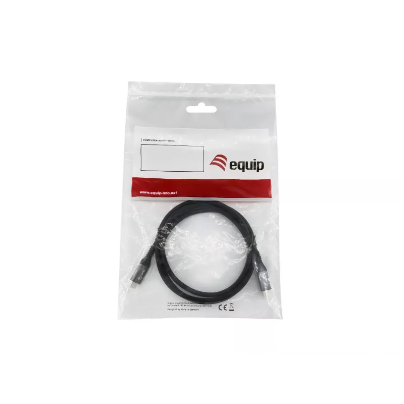 Equip USB 4 Gen 3 C naar C kabel, M/M, 2,0 m, PD3.1 240 W, 8K/60 Hz, 40 Gbit/s, zwart