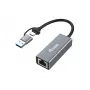 Equip USB-C naar 2,5 Gigabit Ethernet netwerk (USB-C+A) adapter