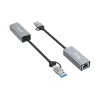 Equip USB-C naar 2,5 Gigabit Ethernet netwerk (USB-C+A) adapter