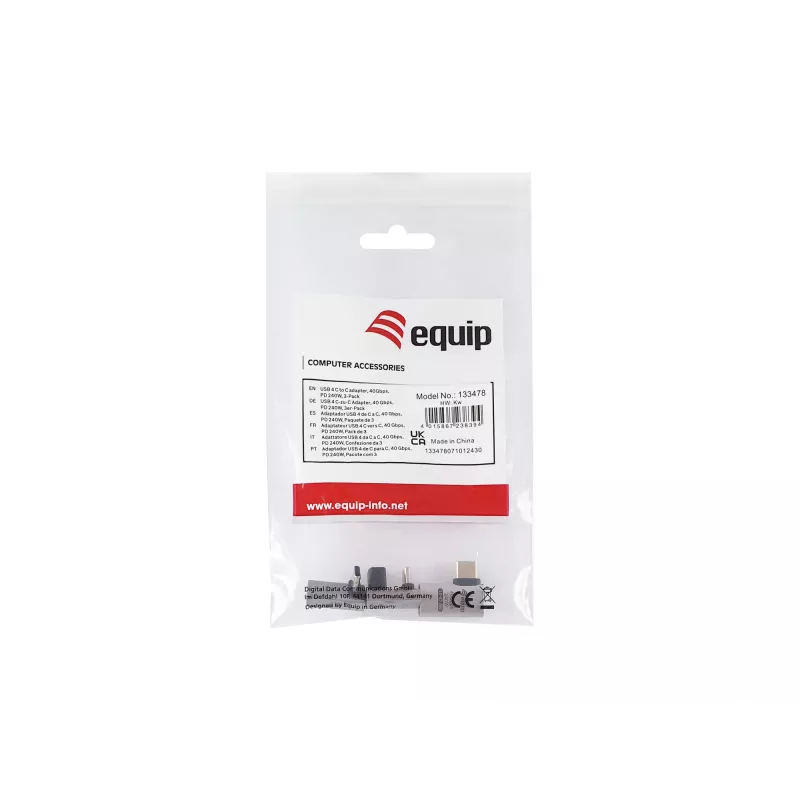 Equip USB 4 C naar C adapter, 40 Gbit/s, PD 240 W, 3-pack