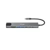 Equip USB-C 8-in-1 multifunctionele adapter, bedraad, USB Type-C, 100 W, 1000 Mbit/s, 1000BASE-T, IEEE 802.3ab