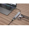 Equip USB-C 8-in-1 multifunctionele adapter, bedraad, USB Type-C, 100 W, 1000 Mbit/s, 1000BASE-T, IEEE 802.3ab