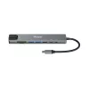 Equip USB-C 8-in-1 multifunctionele adapter, bedraad, USB Type-C, 100 W, 1000 Mbit/s, 1000BASE-T, IEEE 802.3ab