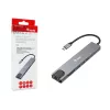 Equip USB-C 8-in-1 multifunctionele adapter, bedraad, USB Type-C, 100 W, 1000 Mbit/s, 1000BASE-T, IEEE 802.3ab