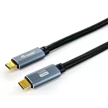 USB-C naar C kabel EQUIP 3,0 m — USB 3.2 Gen 2 (10 Gbit/s), PD100W, 4K/60Hz, zwart