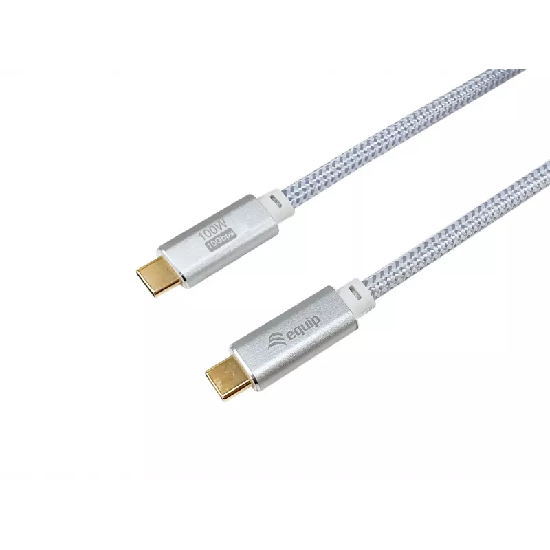 USB-C naar USB-C kabel EQUIP 3,0 m — USB 3.2 Gen 2, 10 Gbps, PD 100 W, 4K/60 Hz, wit