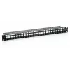 Equip 24-poorts Keystone Cat.6 ongeïsoleerd patchpanel, zwart