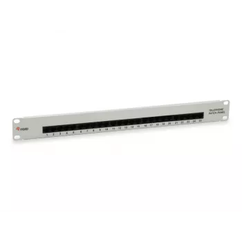Equip 25-poorts Cat.3 RJ45 ISDN patchpanel, lichtgrijs