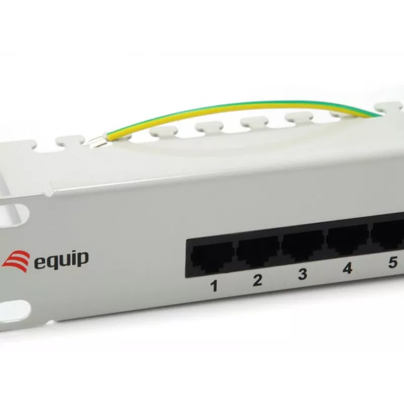 Equip 25-poorts Cat.3 RJ45 ISDN patchpanel, lichtgrijs