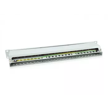 Equip 48-poorts Cat.6 afgeschermd patchpanel, lichtgrijs
