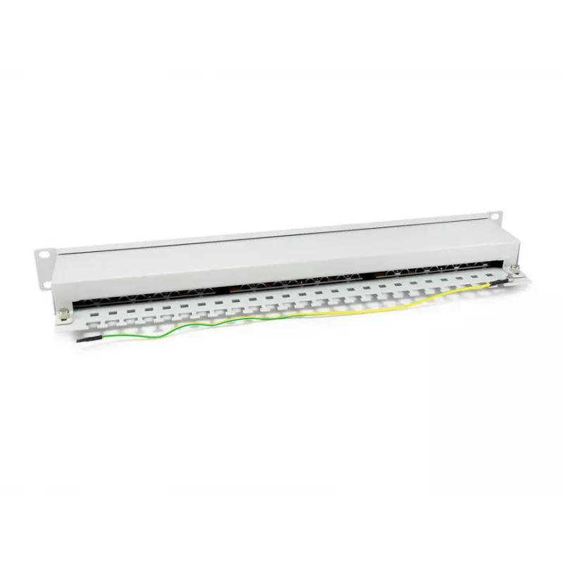 Equip 24-poorts Cat.6 afgeschermd patchpanel, lichtgrijs