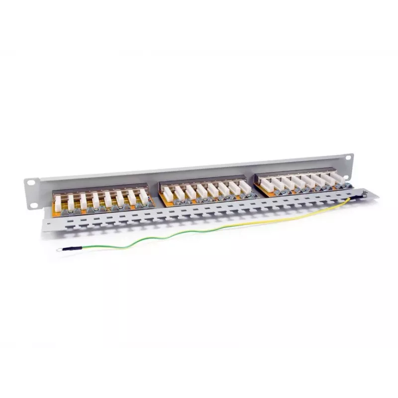 Equip 24-poorts Cat.6 afgeschermd patchpanel, lichtgrijs