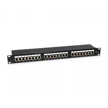 Equip 24-poorts Cat.6 afgeschermd patchpanel, lichtgrijs