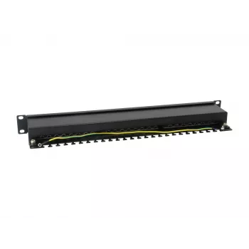 Equip 24-poorts Cat.6 afgeschermd patchpanel, lichtgrijs