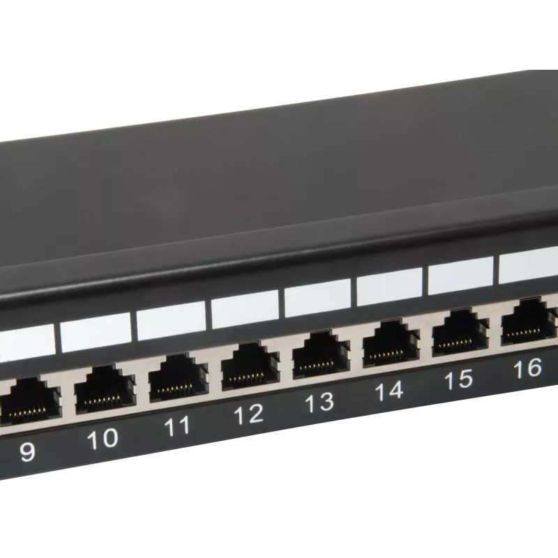 Equip 24-poorts Cat.6 afgeschermd patchpanel, lichtgrijs