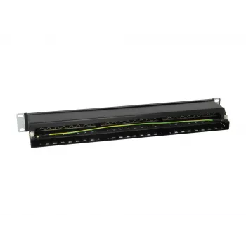 Equip 48-poorts Cat.6 afgeschermd patchpanel, zwart