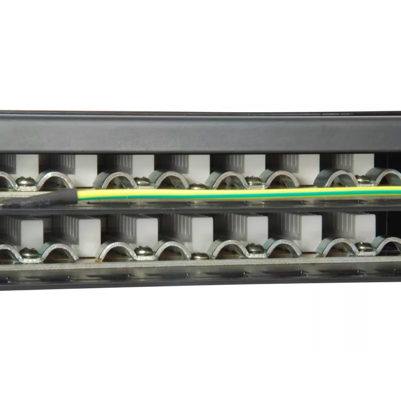Equip 48-poorts Cat.6 afgeschermd patchpanel, zwart