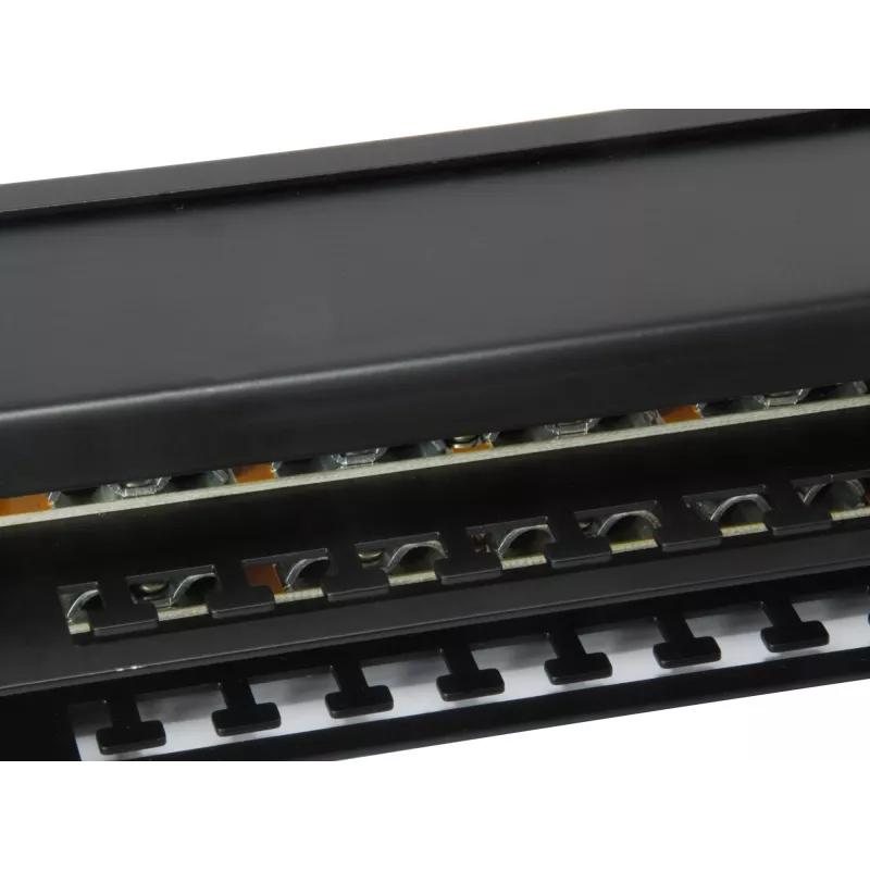 Equip 48-poorts Cat.6 afgeschermd patchpanel, zwart