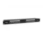 Equip 16-poorts Cat.6 afgeschermd patchpanel, zwart, 10/100/1000Base-T(X), Gigabit Ethernet, 1000 Mbit/s, RJ-45, Cat6, rackmontage