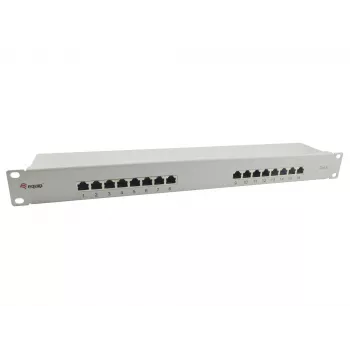 Equip 16-poorts Cat.6 afgeschermd patchpanel, lichtgrijs