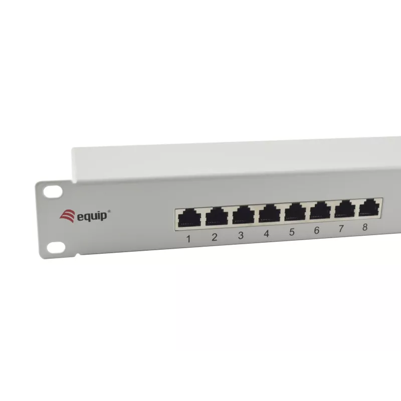 Equip 16-poorts Cat.6 afgeschermd patchpanel, lichtgrijs