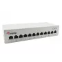 Equip 12-poorts Cat.6 desktop patchpanel, lichtgrijs, 10/100/1000Base-T(X), Gigabit Ethernet, 1000 Mbit/s, RJ-45, Cat6, 1U