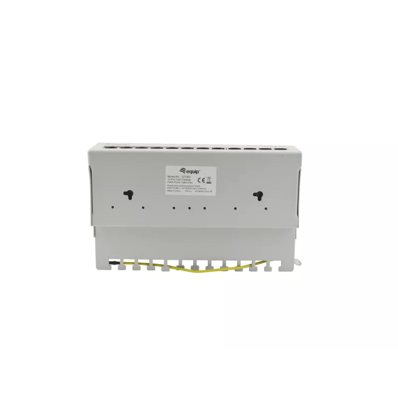 Equip 12-poorts Cat.6 desktop patchpanel, lichtgrijs, 10/100/1000Base-T(X), Gigabit Ethernet, 1000 Mbit/s, RJ-45, Cat6, 1U
