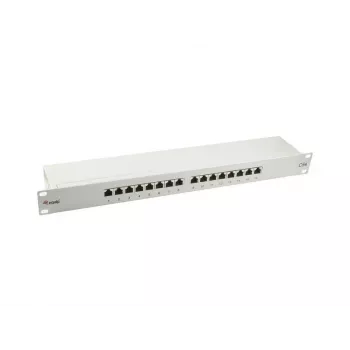 Equip 327316 Premium 16-poorts Cat.5e afgeschermd patchpanel, lichtgrijs