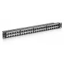 Equip 48-poorts Keystone Cat.6 onafgeschermd patchpanel, zwart
