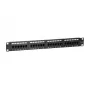 Equip 24-poorts Cat.5e onafgeschermd patchpanel, zwart, Cat5e, rackmontage, 1U, zwart, RoHS, CE