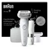 Epilator BRAUN Silk-épil 9 SES9-341 — 40 pincetten, wet & dry, 50 min. accu, 2 snelheden, wit