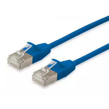 Equip Cat.6A F/FTP slanke patchkabel RJ-45 0,25 m blauw