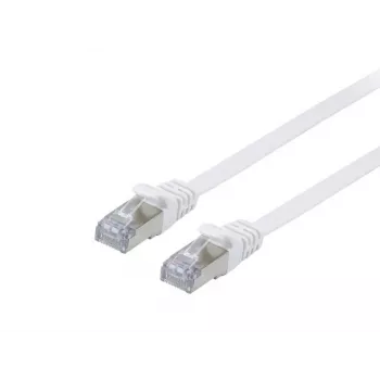Equip Cat.6A U/FTP platte patchkabel, 3,0 m, wit, 3 m, Cat6a, U/FTP (STP), RJ-45, RJ-45, wit