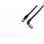 Equip Cat.6A S/FTP patchkabel, haaks op rechte stekker, 2,0 m, zwart