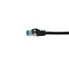 Equip Cat.6A S/FTP patchkabel, haaks op rechte stekker, 2,0 m, zwart