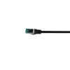 Equip Cat.6A S/FTP patchkabel, haaks op rechte stekker, 2,0 m, zwart