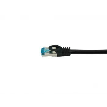 Equip Cat.6A S/FTP patchkabel, haakse op rechte stekker, 5,0 m, zwart