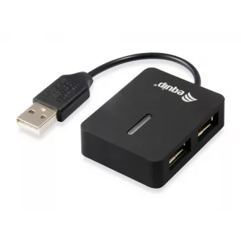 Equip 128952 interface-hub USB 2.0 480 Mbit/s zwart