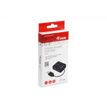 Equip 128952 interface-hub USB 2.0 480 Mbit/s zwart