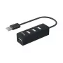 Equip 4-poorts USB 2.0 hub, USB 2.0, USB 2.0, 480 Mbit/s, zwart, China, CE, RoHS