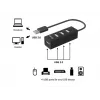 Equip 4-poorts USB 2.0 hub, USB 2.0, USB 2.0, 480 Mbit/s, zwart, China, CE, RoHS