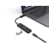 4-poorts USB 3.2 Gen 1 hub Equip met USB-C-adapter zwart 5000 Mbit/s