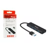 4-poorts USB 3.2 Gen 1 hub Equip met USB-C-adapter zwart 5000 Mbit/s