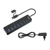 USB-hub Equip 7-poorts USB 3.2 Gen 1 hub met voeding