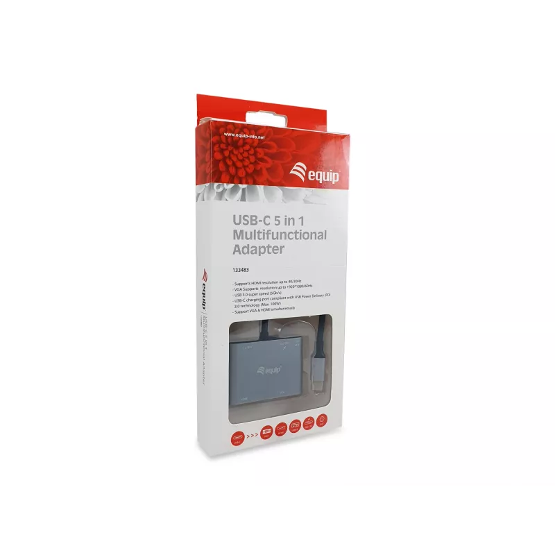 Equip USB-C 5-in-1 multifunctionele adapter