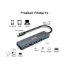 Equip USB-C 5-in-1 multifunctionele adapter, HDMI, USB 3.2 GEN1, 100W USB PD